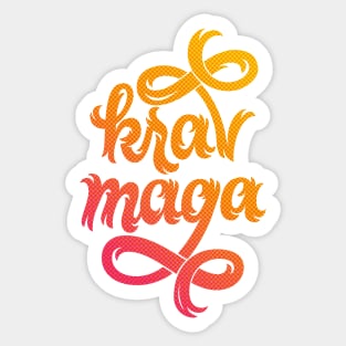 Krav Maga Jagged Colorful Script Sticker